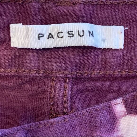 PacSun Tie-Dye High Rise Straight Button Fly Jeans Size 28 - Picture 6 of 10